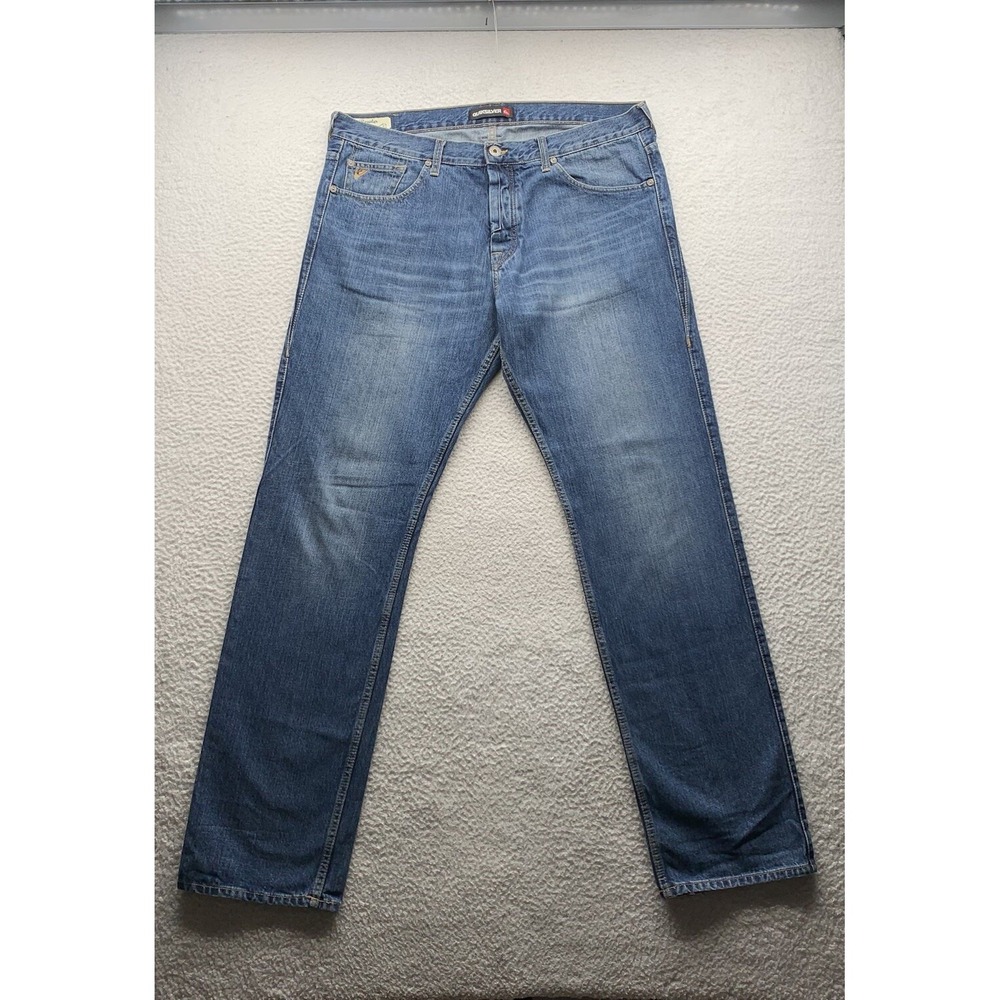 Quicksilver Jeans Mens 40x36 (Tag 38) Long Whiskered Stone Wash Straight Leg